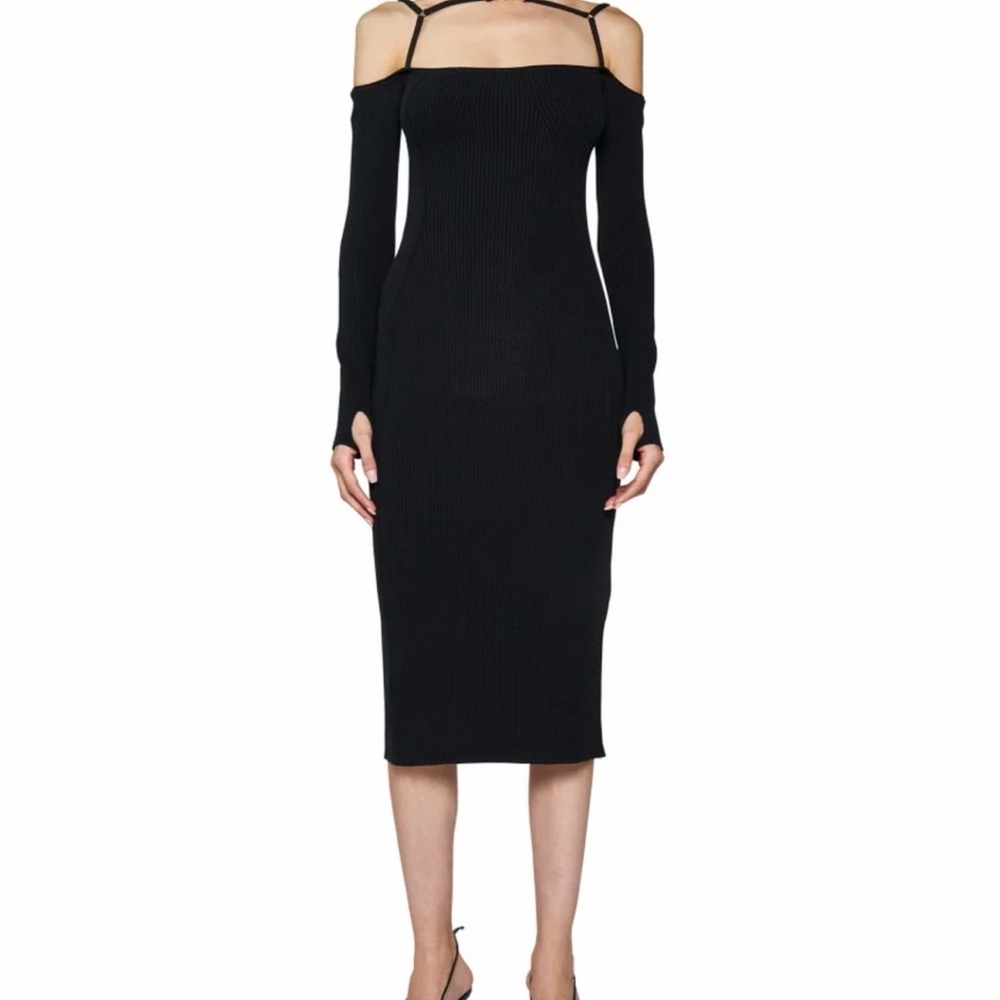 Jacquemus Black Long Sleeve Dress - Picture 2 of 4